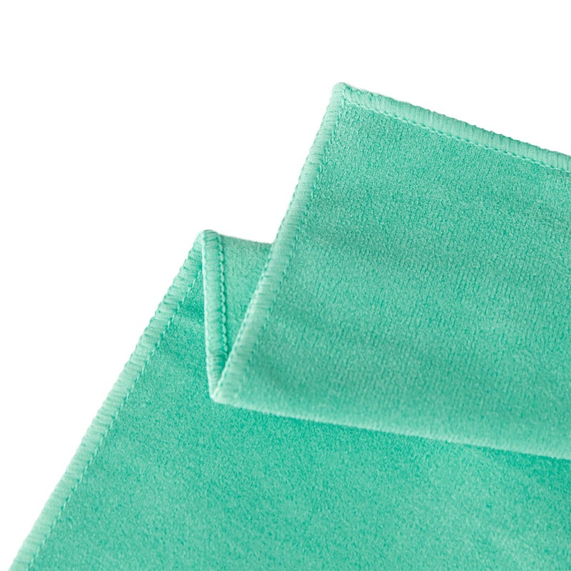 Shandali Hot Yoga GoSweat Microfiber Hand Towel in Super Absorbent Premium Teal Suede for Bikram, Pilates, Gym, and Outdoor Sports. 16 x 26.5 inches. - Image 4